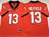 Georgia Bulldogs 13 Elijah Holyfield Red Nike College Football Jersey,baseball caps,new era cap wholesale,wholesale hats